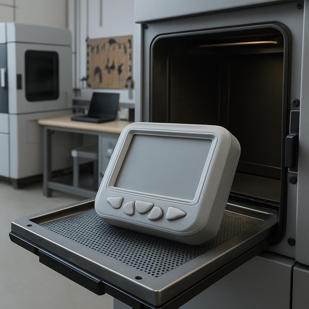 Photo of a small computer in a printer.